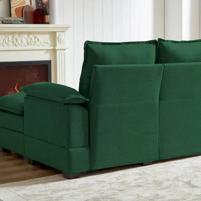Canapé d'angle en L avec assises moelleuses - 209 cm - Idéal pour le salon