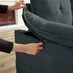 Canapé d'angle en L avec assises moelleuses - 209 cm - Idéal pour le salon