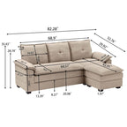 Canapé d'angle en L avec assises moelleuses - 209 cm - Idéal pour le salon