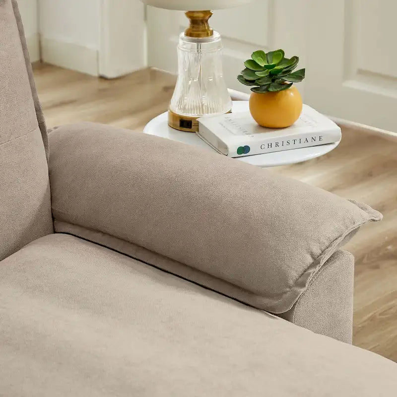 Canapé d'angle en L avec assises moelleuses - 209 cm - Idéal pour le salon
