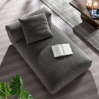 Chaise longue modulable en tissu rembourré sans accoudoirs | Capacité de 227 kg