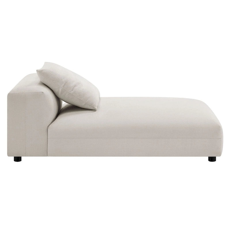 Chaise longue modulable en tissu rembourré sans accoudoirs | Capacité de 227 kg