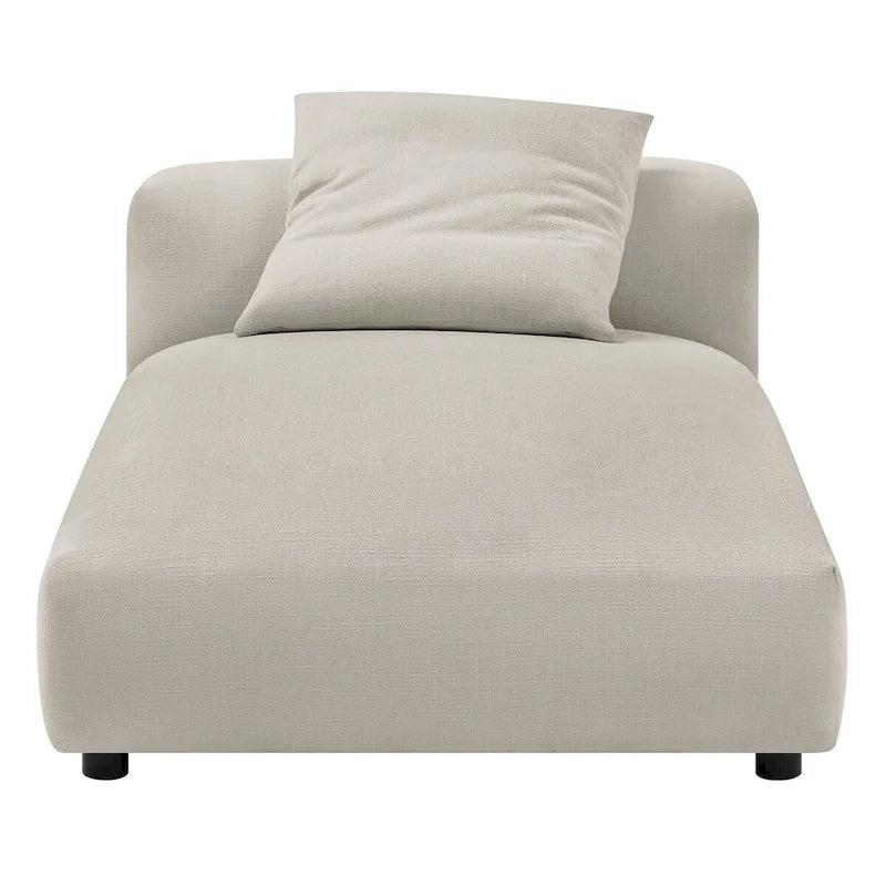 Chaise longue modulable en tissu rembourré sans accoudoirs | Capacité de 227 kg