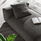 Chaise longue modulable en tissu rembourré sans accoudoirs | Capacité de 227 kg