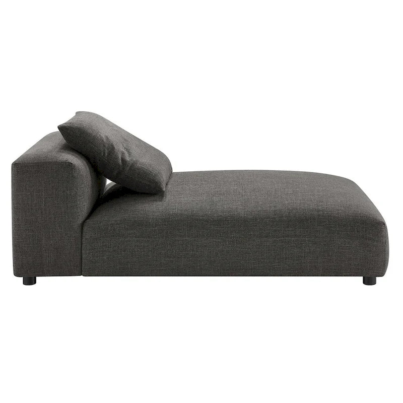 Chaise longue modulable en tissu rembourré sans accoudoirs | Capacité de 227 kg