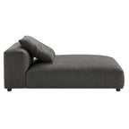 Chaise longue modulable en tissu rembourré sans accoudoirs | Capacité de 227 kg