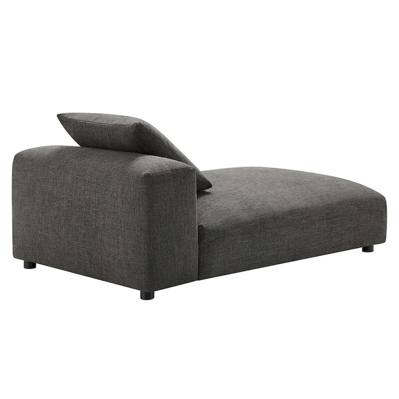 Chaise longue modulable en tissu rembourré sans accoudoirs | Capacité de 227 kg