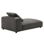 Chaise longue modulable en tissu rembourré sans accoudoirs | Capacité de 227 kg