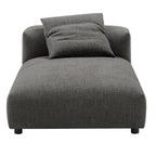 Chaise longue modulable en tissu rembourré sans accoudoirs | Capacité de 227 kg