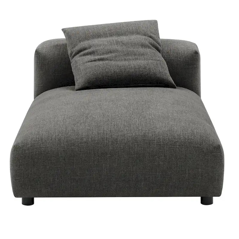 Chaise longue modulable en tissu rembourré sans accoudoirs | Capacité de 227 kg