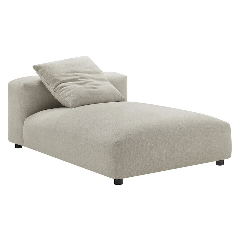Chaise longue modulable en tissu rembourré sans accoudoirs | Capacité de 227 kg