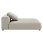 Chaise longue modulable en tissu rembourré sans accoudoirs | Capacité de 227 kg
