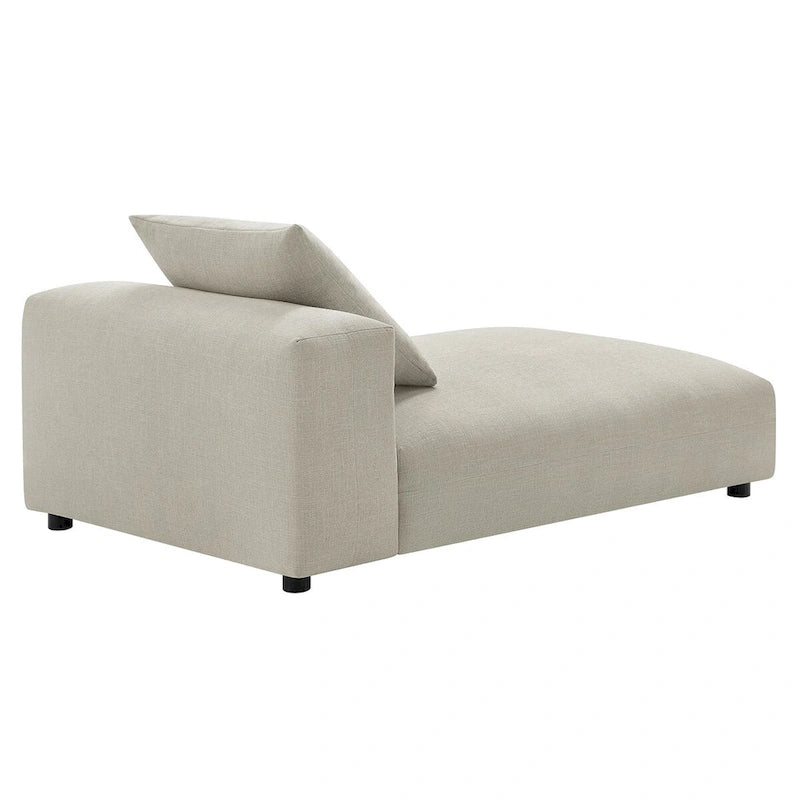 Chaise longue modulable en tissu rembourré sans accoudoirs | Capacité de 227 kg