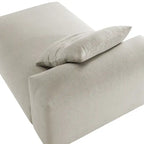 Chaise longue modulable en tissu rembourré sans accoudoirs | Capacité de 227 kg