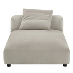 Chaise longue modulable en tissu rembourré sans accoudoirs | Capacité de 227 kg