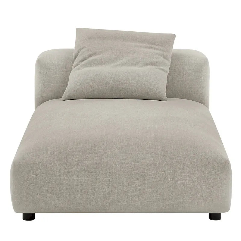 Chaise longue modulable en tissu rembourré sans accoudoirs | Capacité de 227 kg