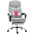 Fauteuil de bureau de direction de massage en microfibre, Chaise de bureau pivotante d'ordinateur, Fauteuil d'ordinateur inclinable chauffant avec oreiller de soutien lombaire