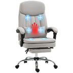 Fauteuil de bureau de direction de massage en microfibre, Chaise de bureau pivotante d'ordinateur, Fauteuil d'ordinateur inclinable chauffant avec oreiller de soutien lombaire
