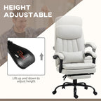 Fauteuil de bureau de direction de massage en microfibre, Chaise de bureau pivotante d'ordinateur, Fauteuil d'ordinateur inclinable chauffant avec oreiller de soutien lombaire
