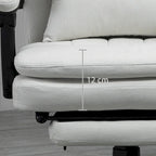 Fauteuil de bureau de direction de massage en microfibre, Chaise de bureau pivotante d'ordinateur, Fauteuil d'ordinateur inclinable chauffant avec oreiller de soutien lombaire