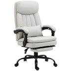 Fauteuil de bureau de direction de massage en microfibre, Chaise de bureau pivotante d'ordinateur, Fauteuil d'ordinateur inclinable chauffant avec oreiller de soutien lombaire