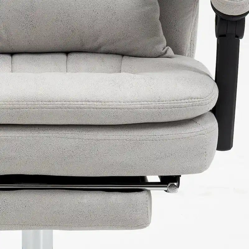 Fauteuil de bureau de direction de massage en microfibre, Chaise de bureau pivotante d'ordinateur, Fauteuil d'ordinateur inclinable chauffant avec oreiller de soutien lombaire