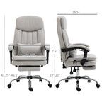 Fauteuil de bureau de direction de massage en microfibre, Chaise de bureau pivotante d'ordinateur, Fauteuil d'ordinateur inclinable chauffant avec oreiller de soutien lombaire