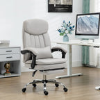 Fauteuil de bureau de direction de massage en microfibre, Chaise de bureau pivotante d'ordinateur, Fauteuil d'ordinateur inclinable chauffant avec oreiller de soutien lombaire