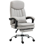 Fauteuil de bureau de direction de massage en microfibre, Chaise de bureau pivotante d'ordinateur, Fauteuil d'ordinateur inclinable chauffant avec oreiller de soutien lombaire