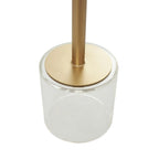 Table d'appoint en acrylique transparent avec support doré et base surélevée | 15.7x15.7x22.6H